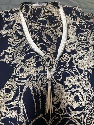 Vestido moda francesa estampado otoño talla única