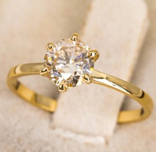 Anillo Oro 14k Diamantes