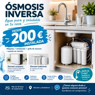 Ósmosis desde 200€ | Instalación y Mantenimiento