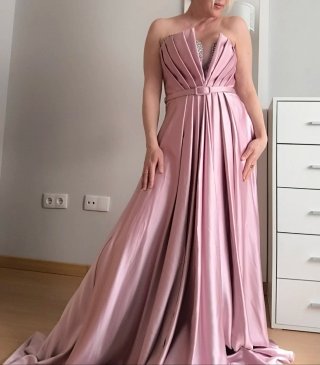 Vestido de Gala Largo Rosa