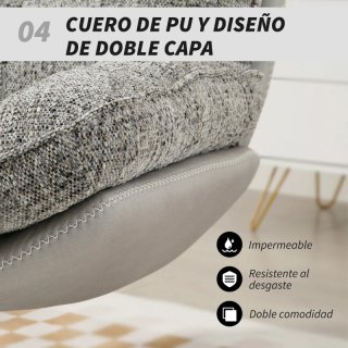 Poltrona girevole moderna grigia e nera