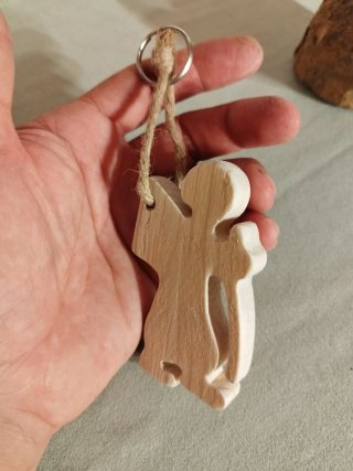 Portachiavi del pellegrino in legno