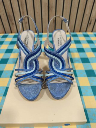 Sandalias de Fiesta Azules Paco Mena by Menbur