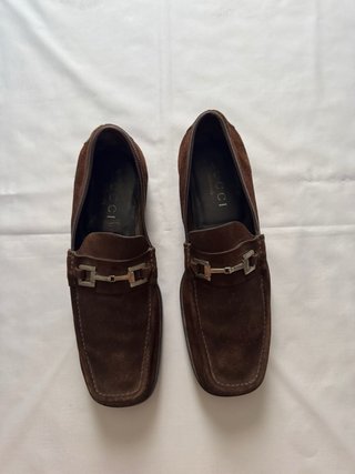 Mocasines Gucci Ante Marrón Talla 43