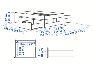 Cama IKEA Brimnes con somier