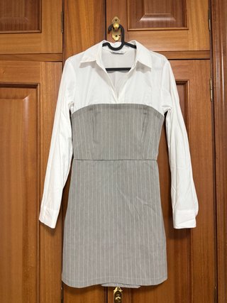 Vestido Camisero Combinado Talla M