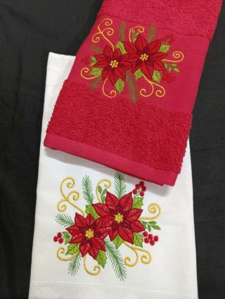 Conjunto Panos Cozinha com bordado