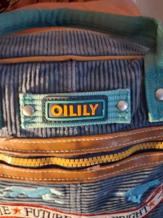 Mala Oilily Vintage em Bombazina Azul