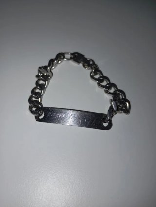Pulsera de eslabones plateada