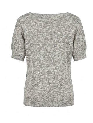 Jersey fino lana gris y blanco Talla S