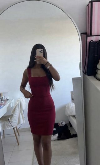 Tubino rosso Y2K vintage vibe anni 2000