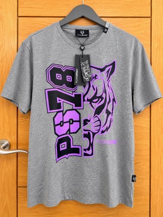 Camiseta Plein Sport Tigre Violeta Gris