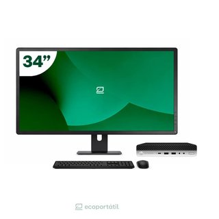 Pack HP 800 G5 Mini i5 9500T 16GB SSD 256GB + LCD 34" + Tecl y Ratón Inalámbrico + WiFi