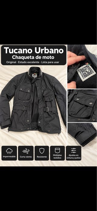 Chaqueta de Moto Tucano Urbano Negra