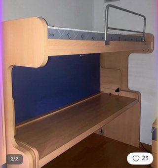 Litera con Escritorio Integrado