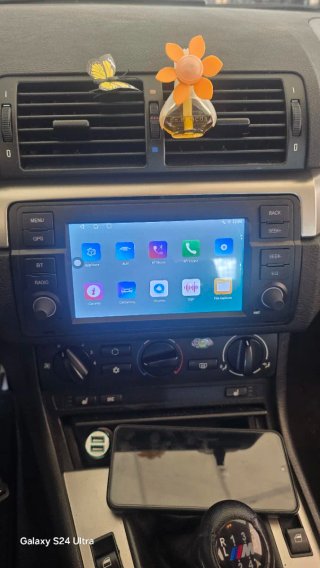 Rádio BMW E46 Android + GPS + Carplay sem fios.