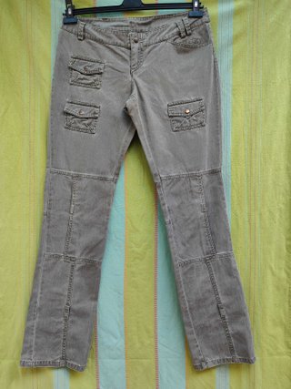 Pantalones cargo Mango caqui T.40-42
