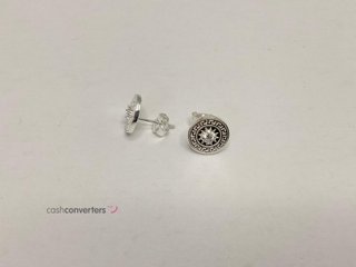 pendientes plata 925mm con piedra con circonita