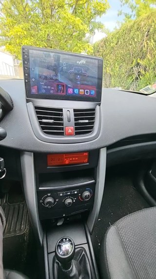 Rádio Peugeot 207 Android + GPS + Carplay sem fios