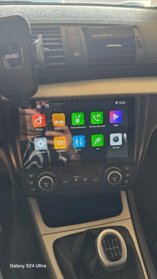 Rádio BMW E81 E82 E87 E88 Android + GPS + Carplay