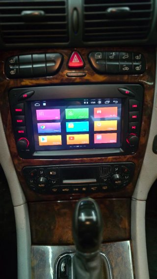 Rádio Mercedes W203/W209 Android + GPS + Carplay