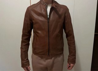 Giacca vera pelle marrone Conbipel made in italy
