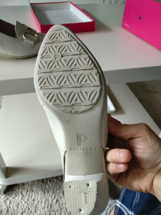 Zapatos Pitillos Slingback Blancos Talla 38