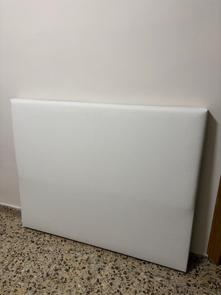 Cabezal de Cama Acolchado Blanco 135cm