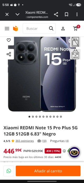 Xiaomi Redmi Note 15 Pro+ 5G 12GB 512GB precintado