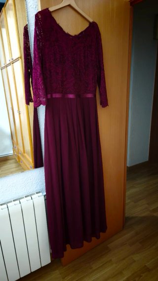 Vestido de fiesta largo morado