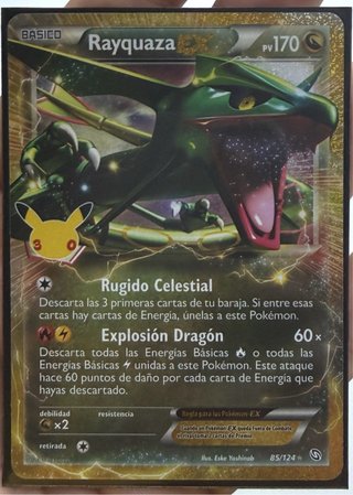 Carta Pokémon Rayquaza EX Celebraciones