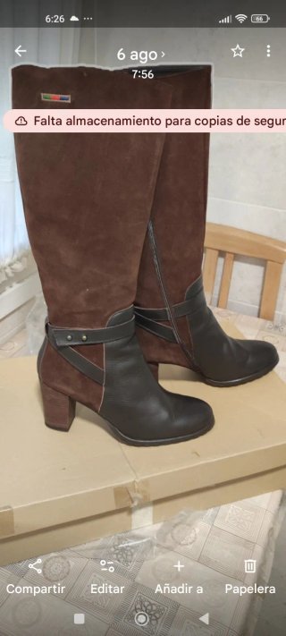 Botas altas mujer marrones