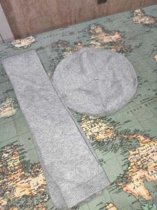 Conjunto Boina y Bufanda Niña Lewis Gris