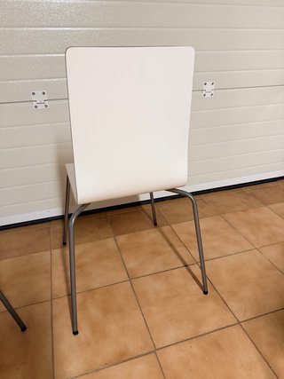 Juego de 4 sillas de cocina blancas