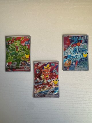 Carte Pokemon Treecko, Torchic, Mudkip