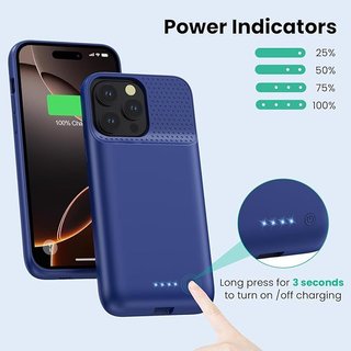 Feob Funda Batería iPhone 16 Pro MAX 8600mAh 15W