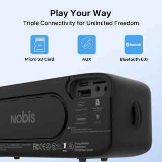 NOBIS SOUND N1 Altavoz 20W IP68 TWS BT6.0 24H EQ