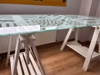 Mesa Escritorio Cristal Ikea