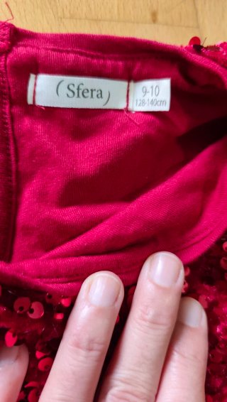 Vestido Sfera de Lentejuelas Rojo para Niña