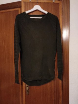 Jersey verde oliva manga larga