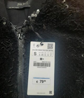 Bomber nueva Zara lentejuelas Talla M