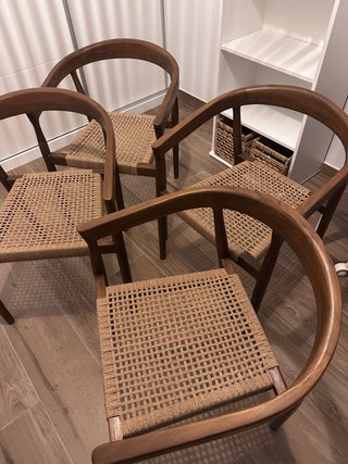 Pack 4 Sillas Comedor Sklum Ratán Madera