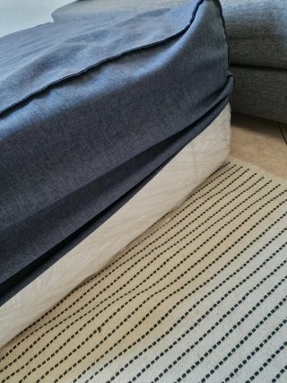 Pouf poggiapiedi blu