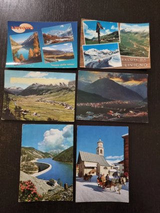 Lotto 6 Cartoline Livigno (SO) Viaggiate 1964-1999