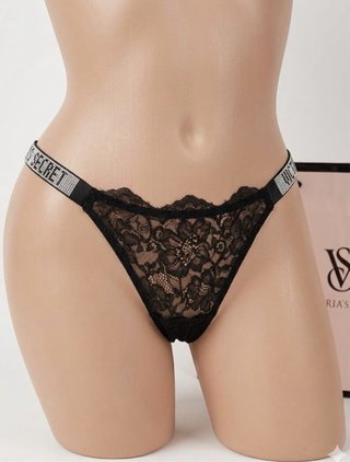 Mutandine in pizzo Victoria’s Secret Nere M