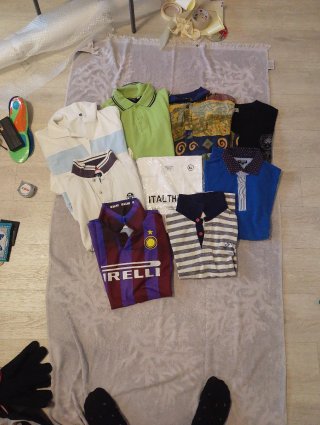 Lotto di 9 polo e t-shirt taglie L e XL