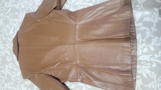 Chaqueta de piel mujer marrón talla S