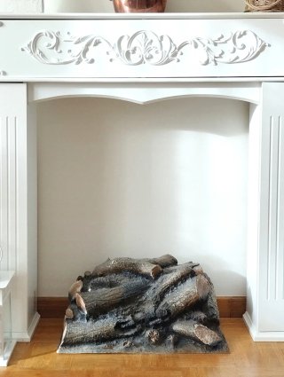 CHIMENEA, LEÑOS DECORATIVOS