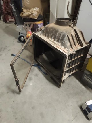 Hogar de chimenea metálico