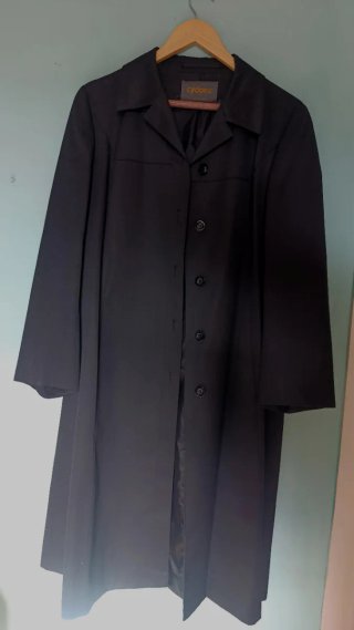 Gabardina Larga Negra Cyclone
